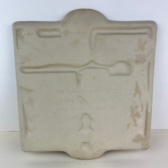 Pampered Chef Stoneware Mold Family Heritage Home Town Train - Picture 3 of 6